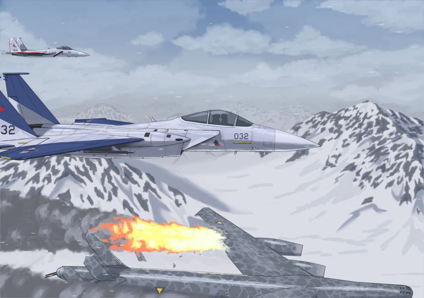 2boys, ace_combat, ace_combat_zero, aircraft, airplane, blue_sky, bm-335, bomber