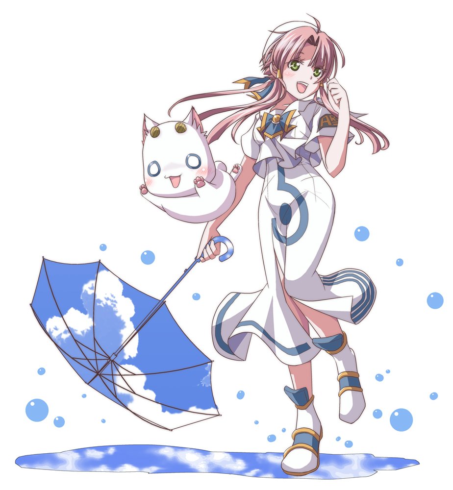 1girl, aria_(manga), aria_company_uniform, aria_pokoteng, boots, cat, dress, full_body