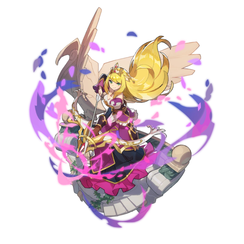 1girl, arrow_(projectile), blonde_hair, bow_(weapon), breasts, chelle_(dragalia_lost), detached_sleeves, dragalia_lost