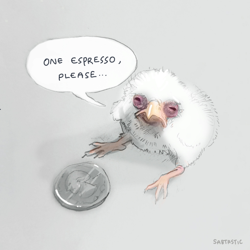animal, animal_focus, artist_name, baby_animal, bird, chick, coin, commentary