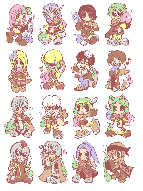 6+boys, 6+girls, acolyte_(ragnarok_online), antennae, archer_(ragnarok_online), armored_boots, arrow_(projectile), assassin_(ragnarok_online)