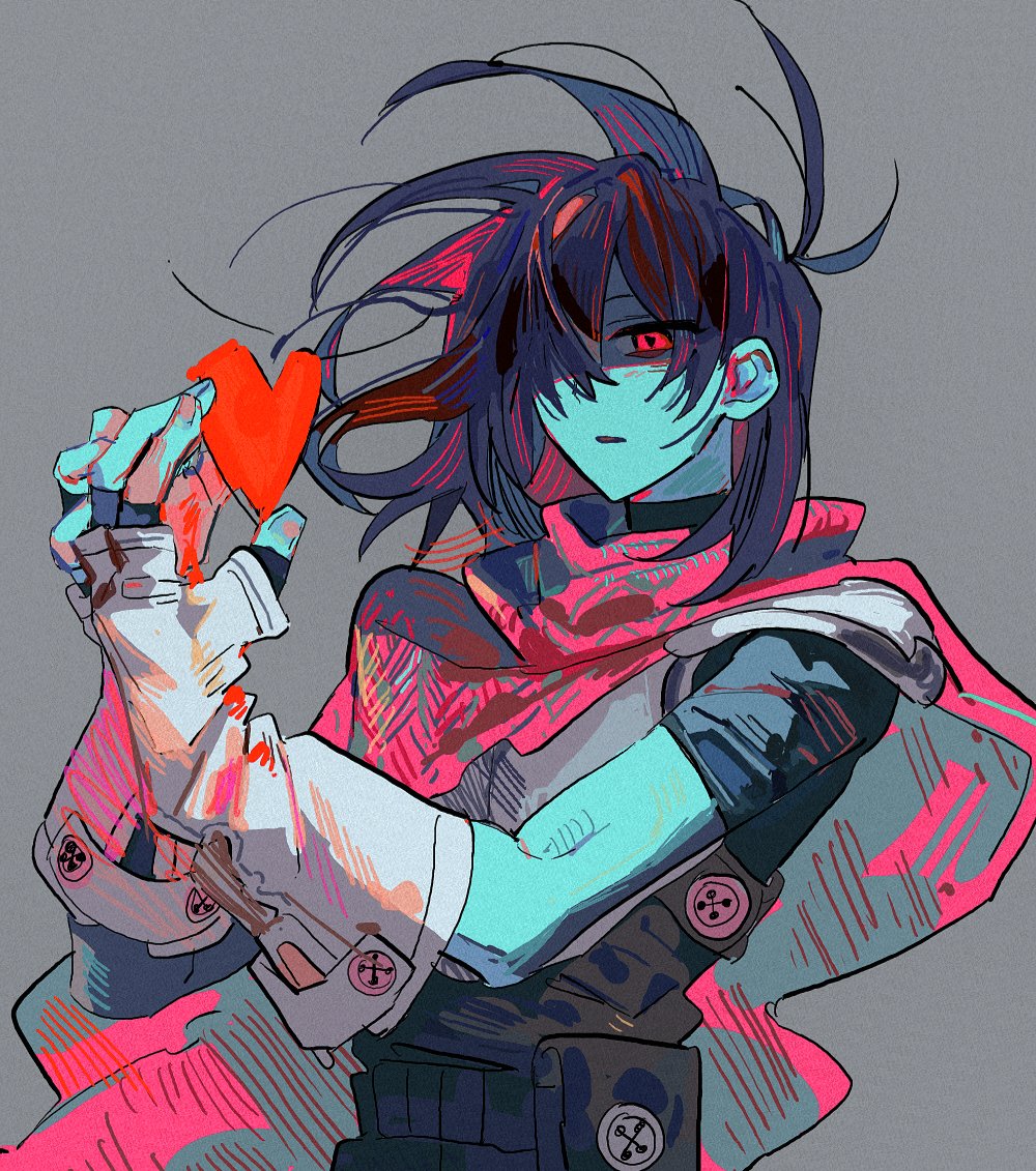 1other, armor, blue_skin, cape, colored_skin, commentary, deltarune, fingerless_gloves