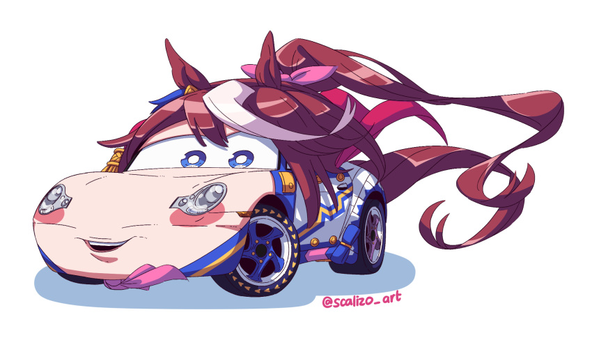 :d, animal_ears, artist_name, ascot, blue_eyes, blush_stickers, bow, bright_pupils