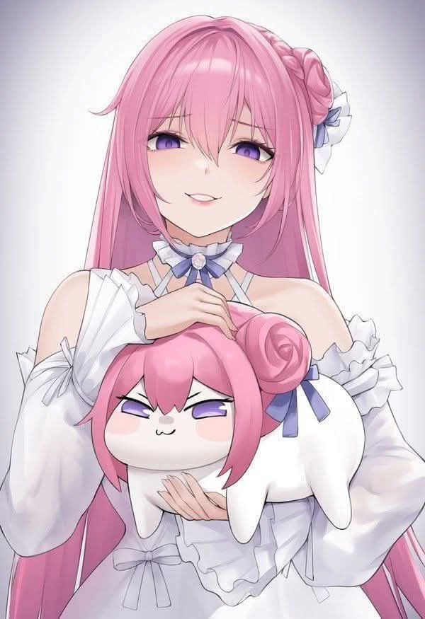doro_(nikke), dorothy_(nikke), goddess_of_victory:_nikke, long_hair, medium_hair, multiple_girls, pink_hair