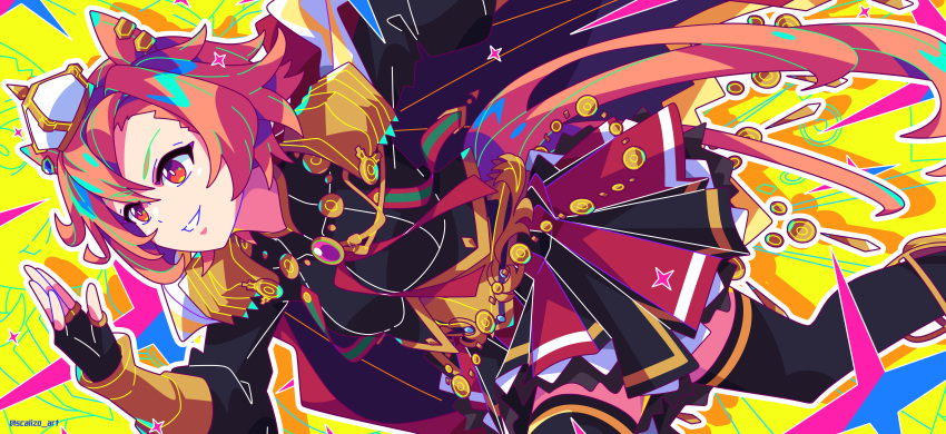 1girl, absurdres, animal_ears, black_gloves, black_shirt, black_skirt, black_thighhighs, commentary