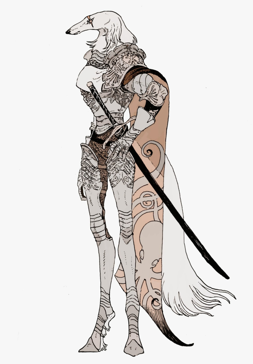 1girl, androgynous, animal_ears, armor, cape, dog_ears, dog_girl, dog_nose