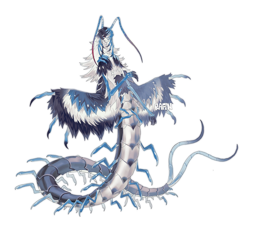 1boy, antennae, arthropod_boy, arthropod_limbs, arthropod_tail, artist_name, bairizuomeng, bug