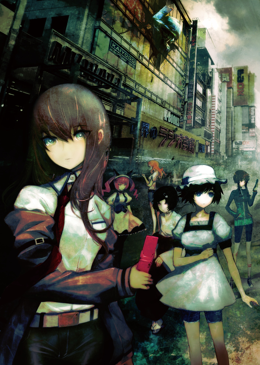 1boy, 5girls, absurdres, akiha_rumiho, akihabara_(tokyo), alternate_costume, amane_suzuha, animal_ear_hairband