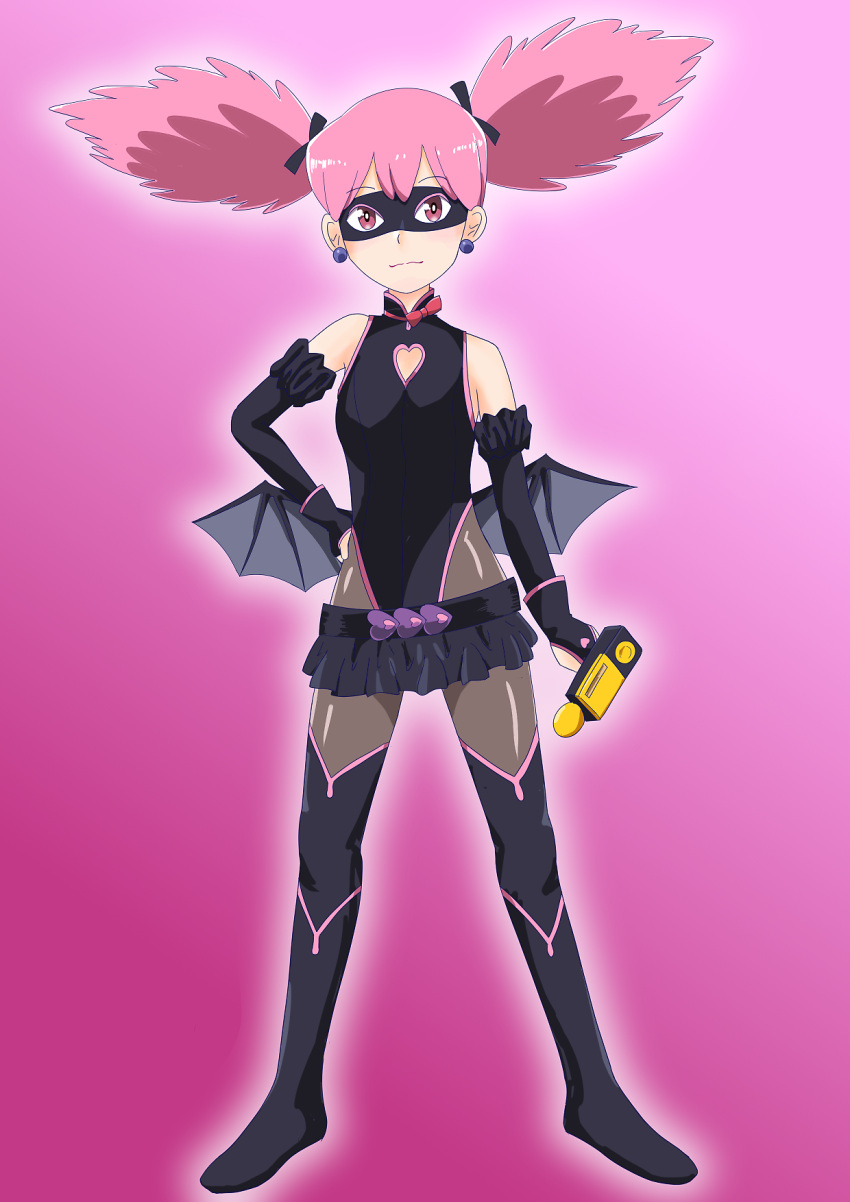 1girl, black_leotard, black_mask, blush, boku_no_hero_academia, clothing_cutout, detached_sleeves, earrings