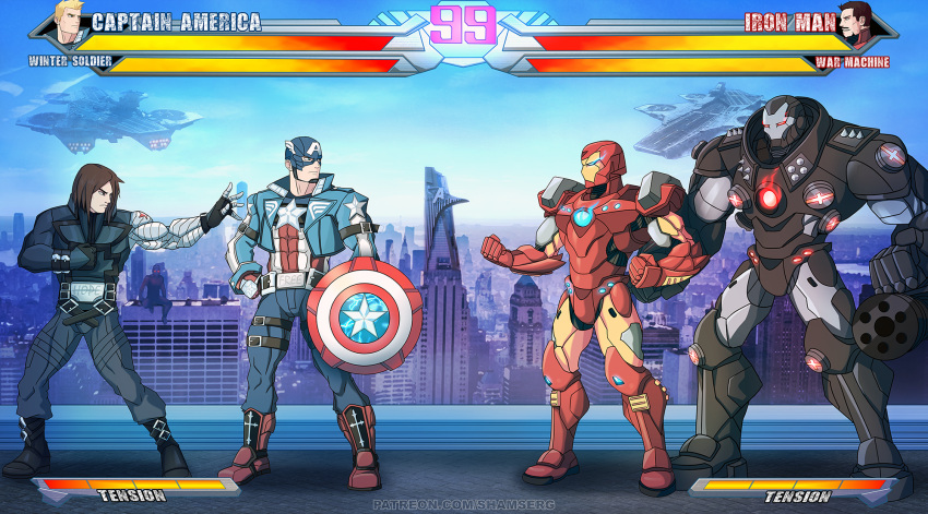 4boys, animification, arc_reactor, armor, armored_bodysuit, avengers_(series), belt, black_bodysuit