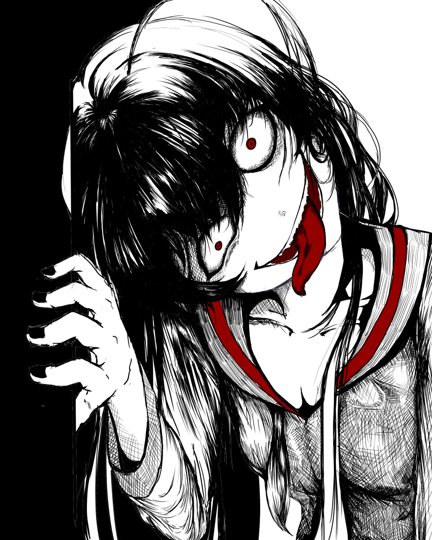 180_head_tilt, 1girl, absurdres, blue_archive, darauk11, evil_grin, evil_smile, grin