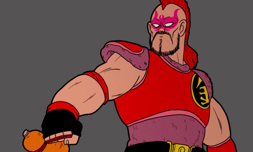 1boy, armor, black_eyes, black_facial_hair, black_gloves, chankop, commentary_request, dragon_ball