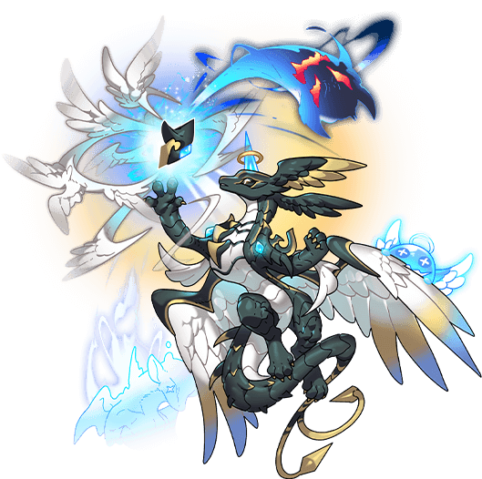 1other, creature, cross-shaped_pupils, dragon, dragon_village_(series), dragon_village_collection, feathered_wings, forked_tail