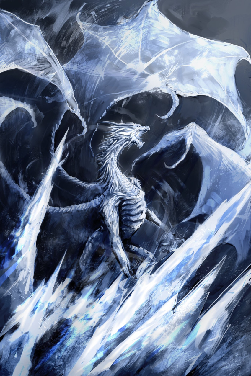 alivewake, caligo_miasma_of_night, dragon, dragon_wings, elden_ring, elden_ring_nightreign, highres, monster