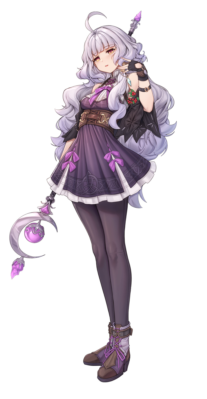 1girl, absurdres, grey_hair, highres, mabinogi, mung_(larnec), rowan_(mabinogi)