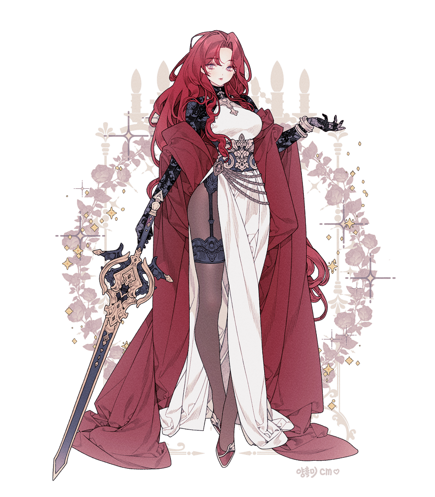 1girl, black_flower, black_rose, bracelet, breasts, commentary, commission, dress