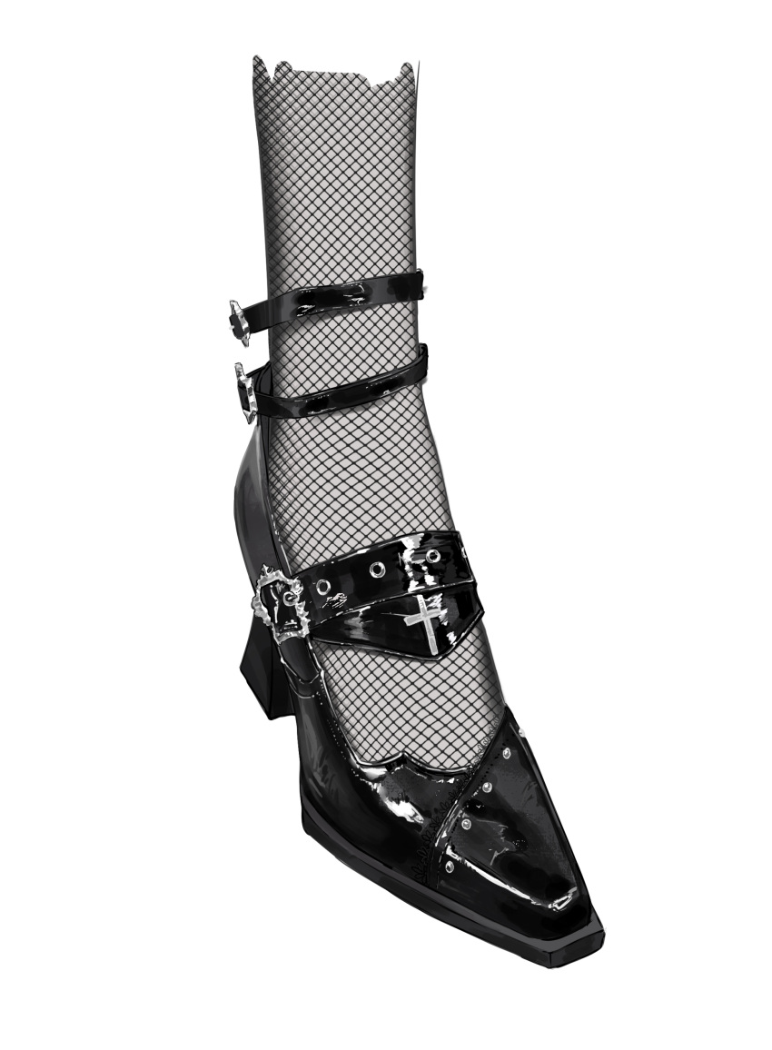1girl, absurdres, black_shoes, blacksheep, block_heels, chinese_commentary, commentary_request, cross