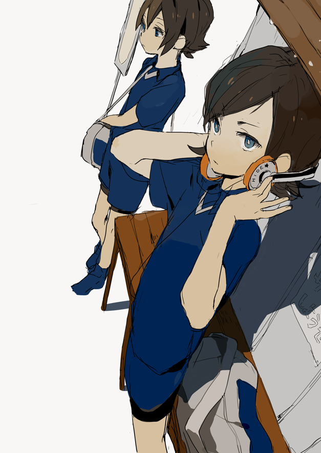 bag, blue_eyes, brown_hair, fideo_aldena, gianluca_zanardi, headphones, inazuma_eleven, inazuma_eleven_(series)