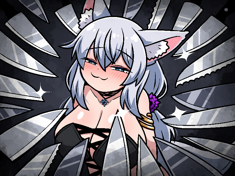 animal_ears, blue_eyes, breasts, fox_ears, fox_tail, hairband, ink_(inksgirls), jewelry