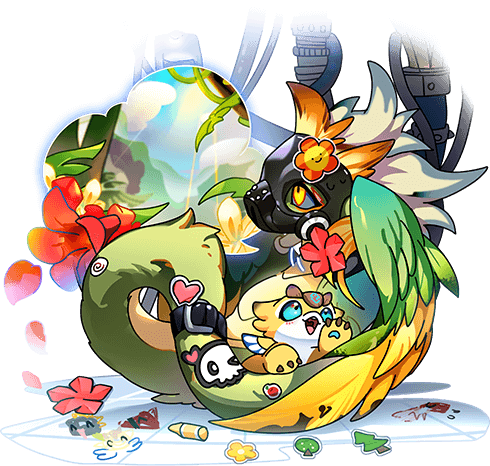 amphiptere, cable, crayon, dragon, dragon_village_(series), dragon_village_collection, feathered_wings, flower