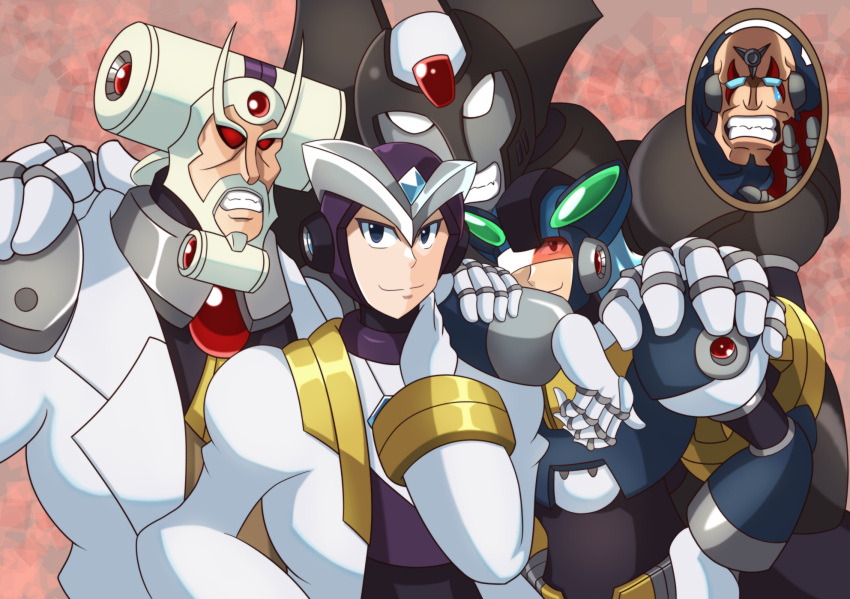 5boys, android, armor, assault_visor, bald, beard, black_armor, black_helmet