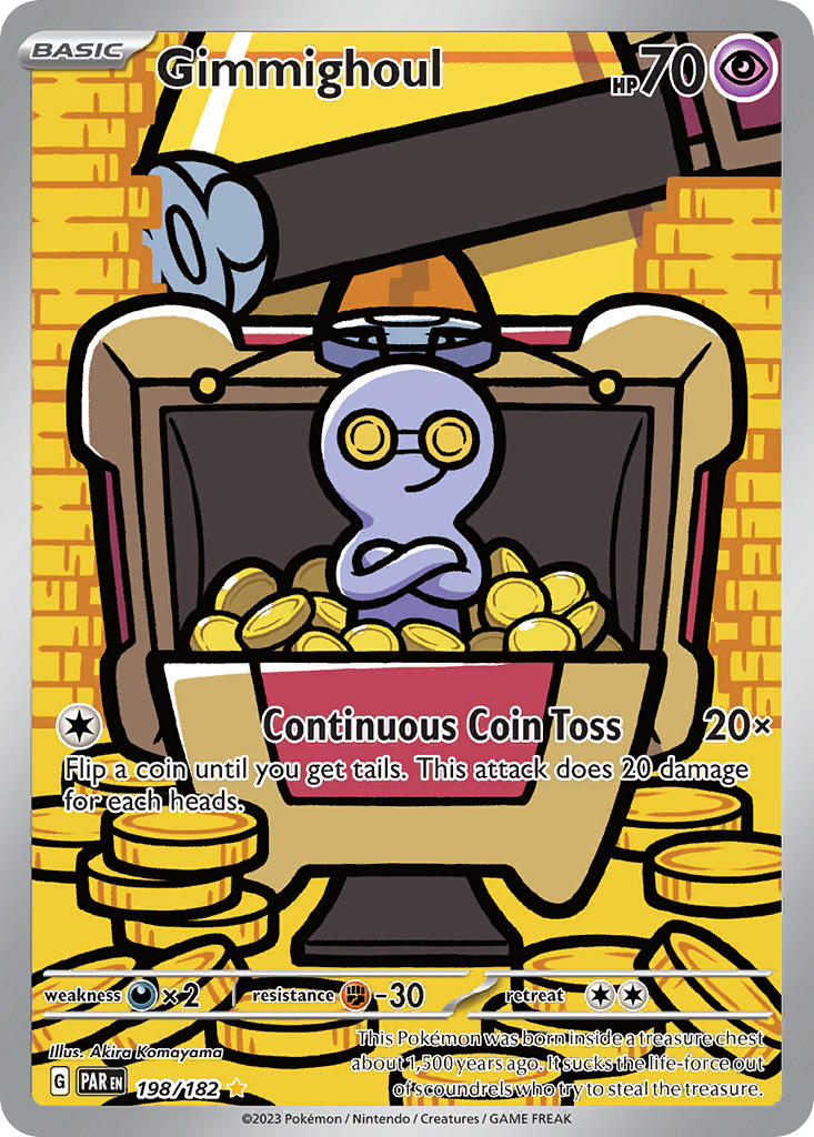 antennae, artist_name, card_(medium), character_name, closed_mouth, coin, company_name, copyright_name