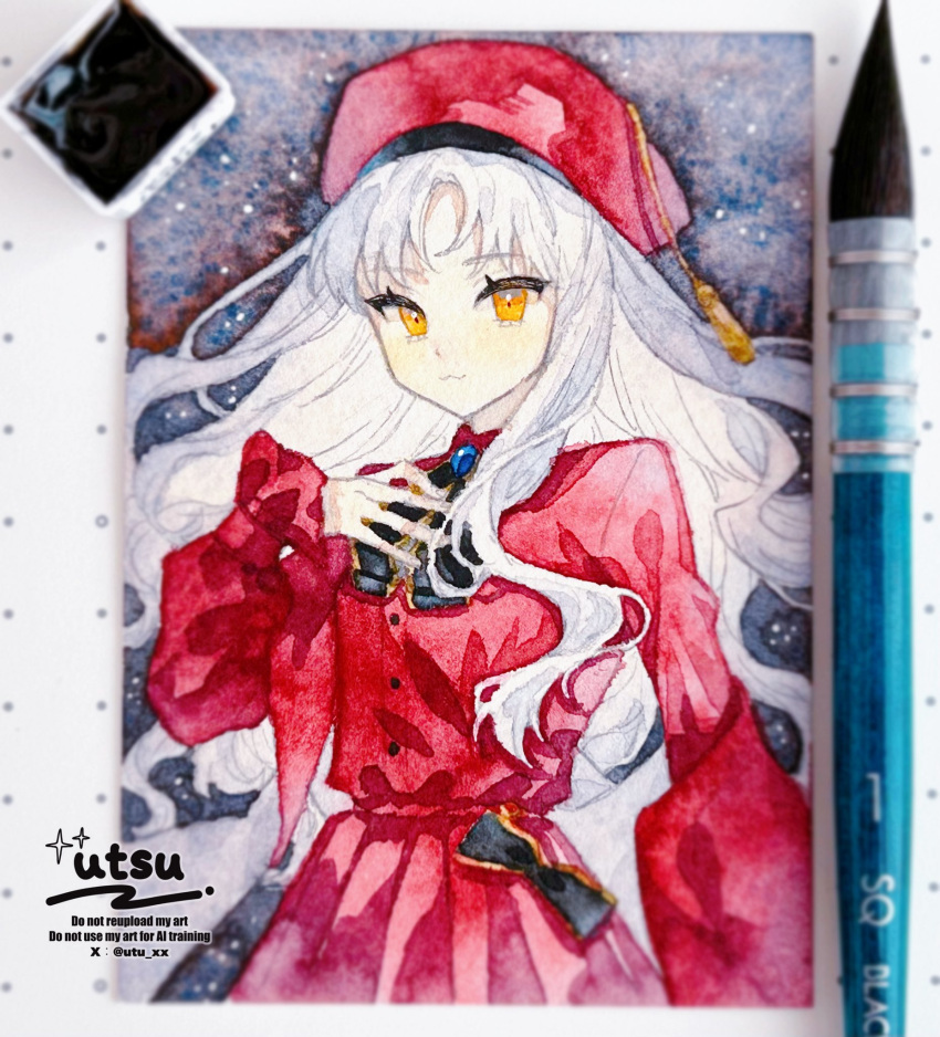 1girl, :3, caren_hortensia, caren_hortensia_(amor_caren), caren_hortensia_(amor_caren)_(second_ascension), fate/grand_order, fate_(series), hat