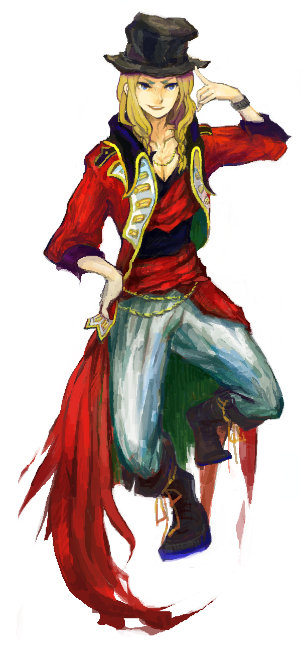 1boy, blonde_hair, blue_eyes, boots, bracelet, braid, brown_boots, coat