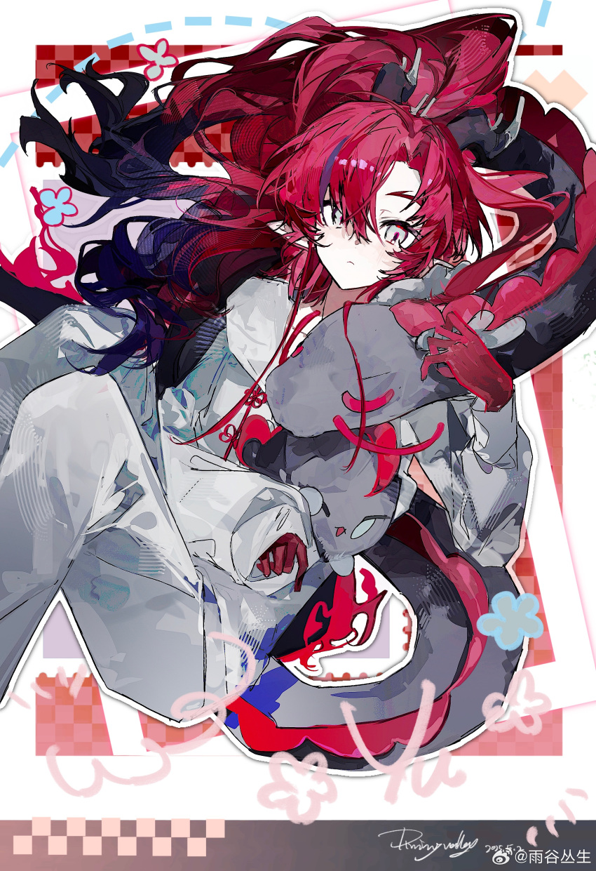 1boy, absurdres, alternate_costume, androgynous, arknights, artist_name, buqiyong, character_name