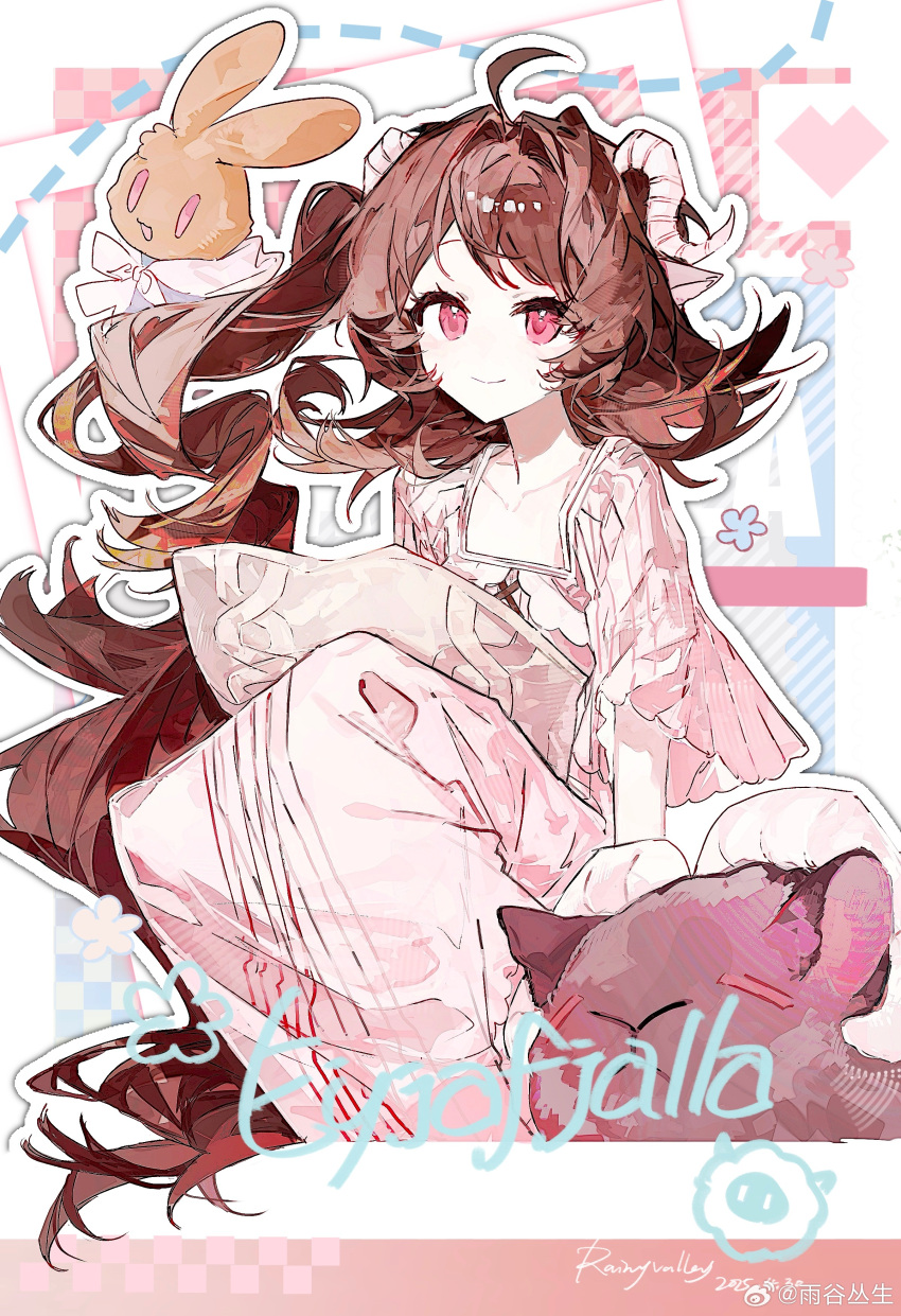 1girl, absurdres, ahoge, alternate_costume, animal_ears, arknights, artist_name, brown_hair