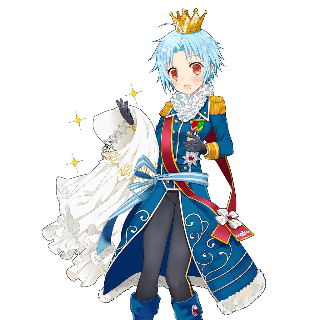 1boy, aged_down, ahoge, aiguillette, armor, ascot, black_gloves, blue_hair