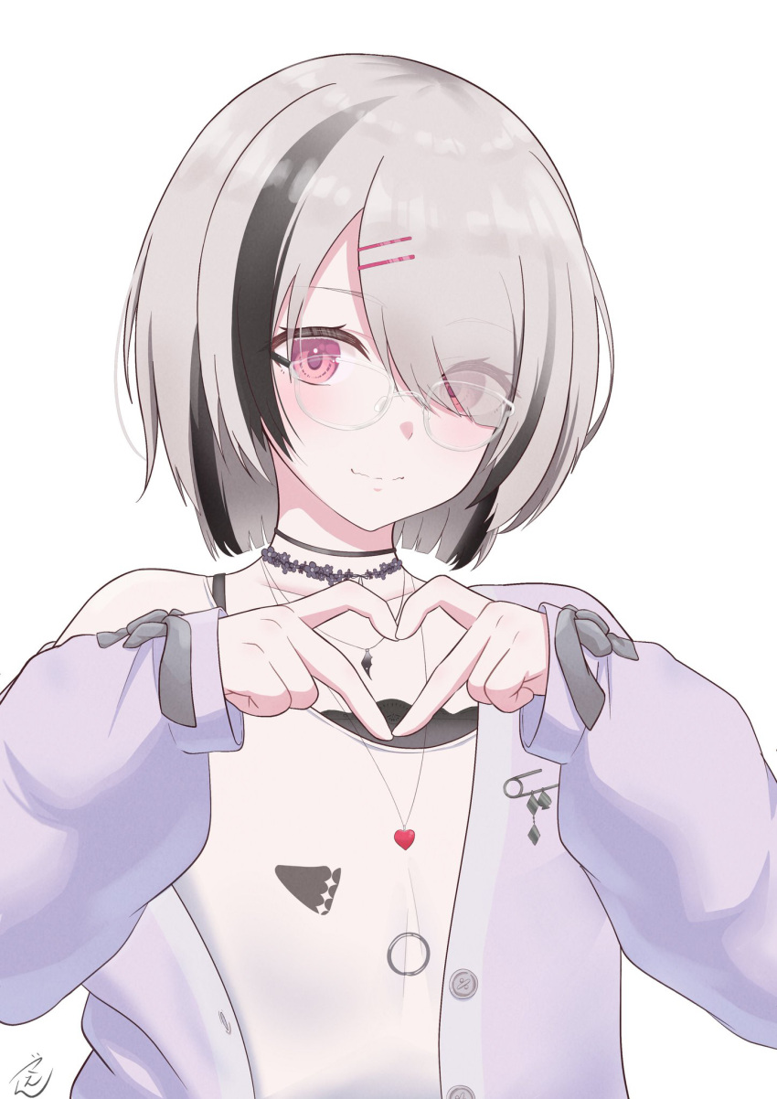 1girl, asumi_sena, asumi_sena_(5th_costume), black_choker, black_hair, blush, cardigan, choker