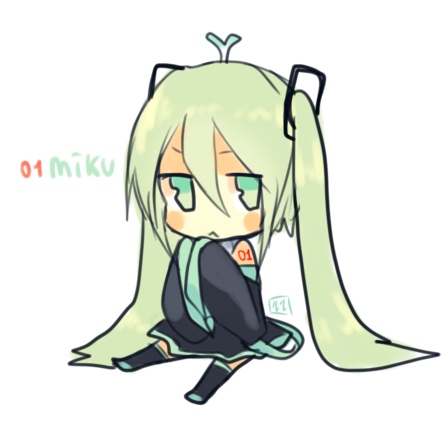1girl, bad_id, bad_tumblr_id, black_boots, black_skirt, black_sleeves, boots, chibi