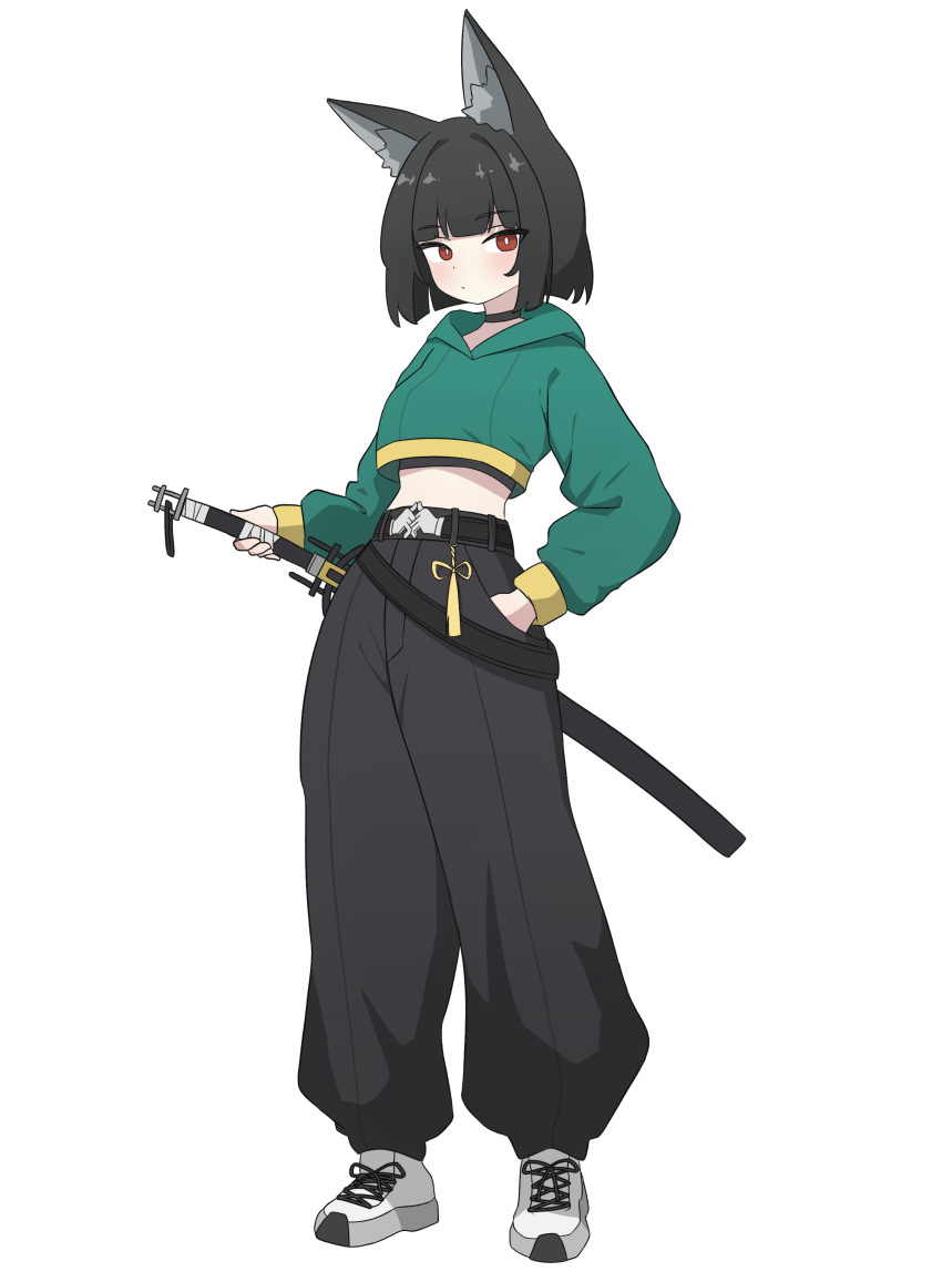 1girl, absurdres, adapted_costume, alternate_hair_length, alternate_hairstyle, animal_ear_fluff, animal_ears, arutemisu180