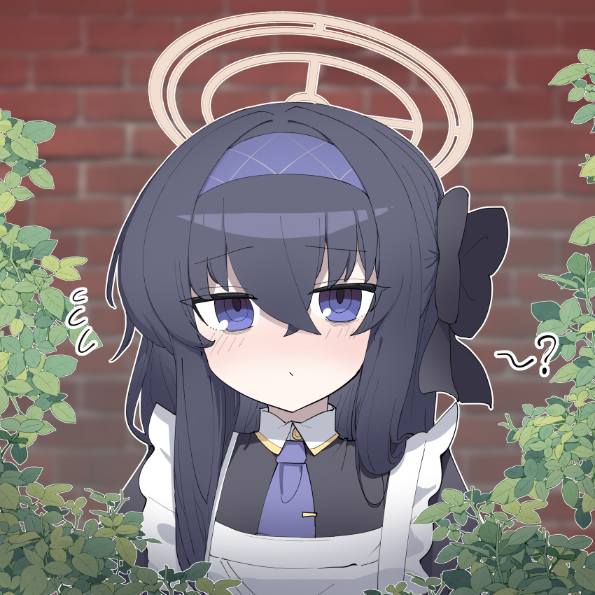 absurdres, black_hair, blue_archive, blue_hairband, crossed_bangs, exhex_(hexieshizhe), hairband, halo