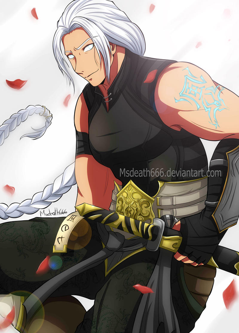 1boy, braided_ponytail, fujin_(mortal_kombat), male_focus, male_only, mortal_kombat, mortal_kombat_11, msdeath666