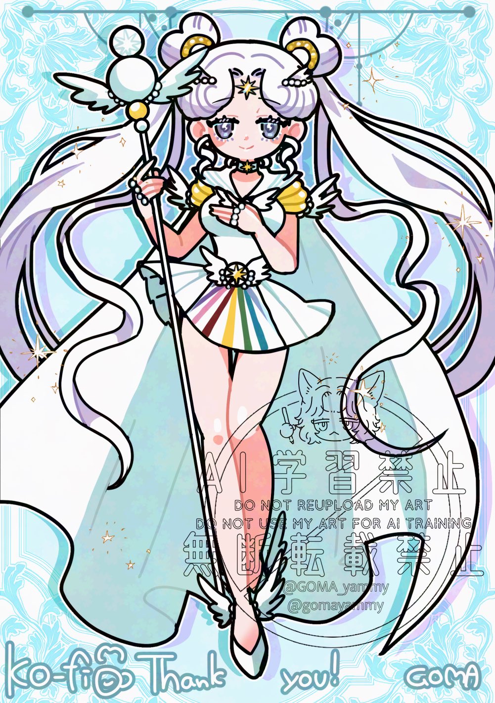 1girl, artist_name, bishoujo_senshi_sailor_moon, bishoujo_senshi_sailor_moon_stars, breasts, cape, choker, closed_mouth