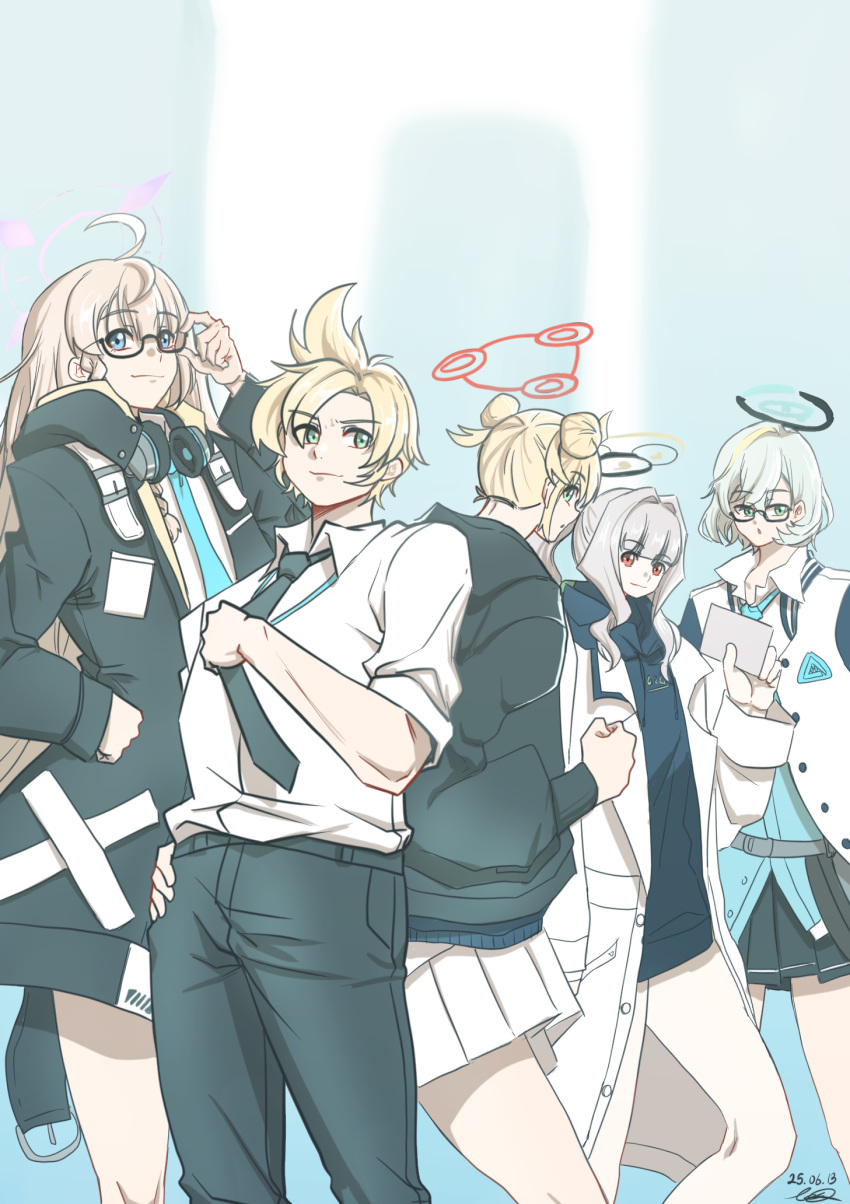 baeori_(titioo770801), blue_archive, chihiro_(blue_archive), hare_(blue_archive), highres, ia_(vocaloid), kagamine_len, kagamine_rin