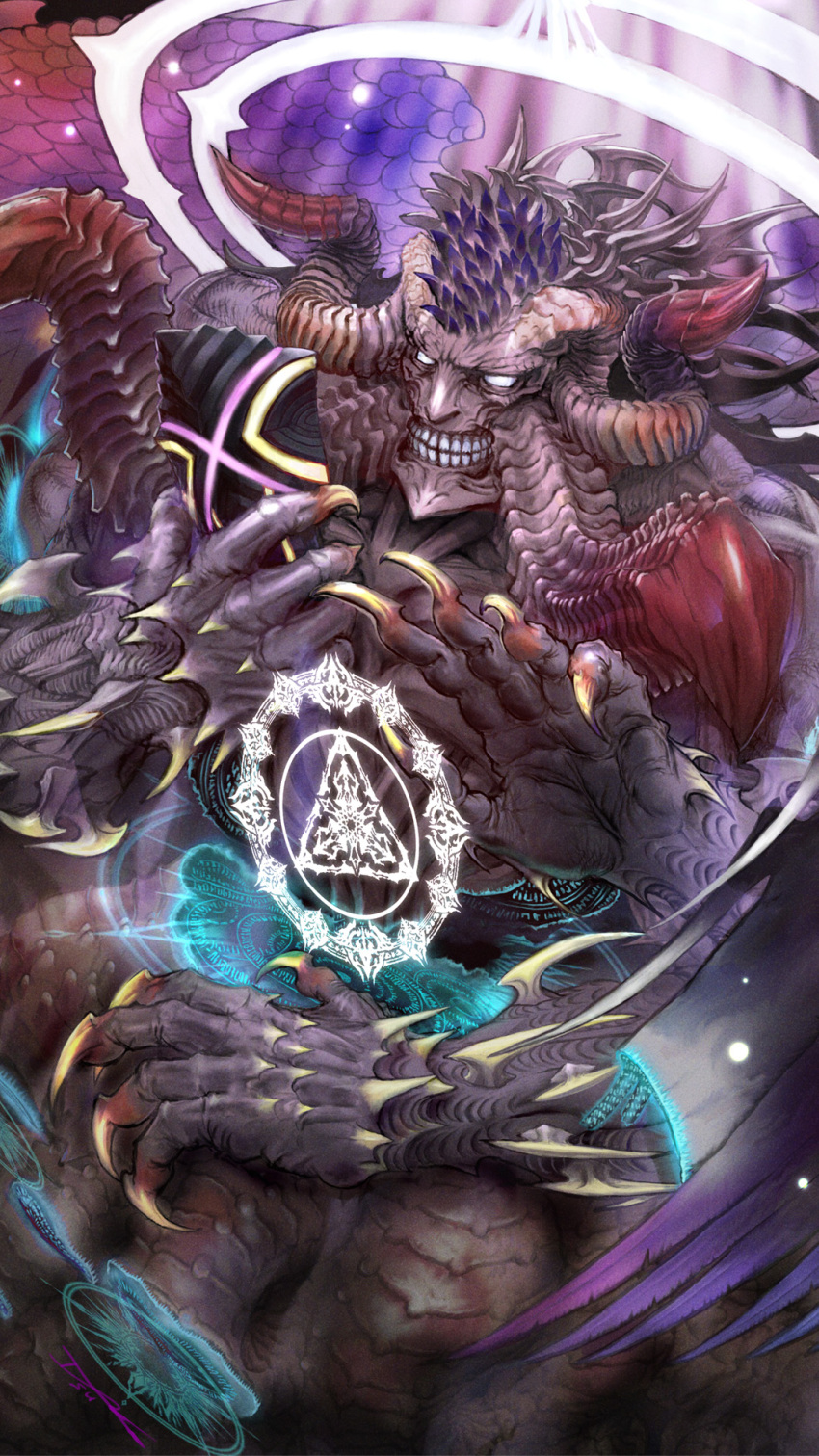 1boy, alt_text, casting_spell, claws, commentary, english_commentary, extra_arms, final_fantasy