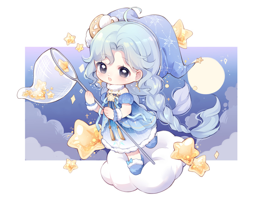 1girl, absurdres, ahoge, aqua_bow, aqua_hair, bare_shoulders, black_eyes, blue_dress