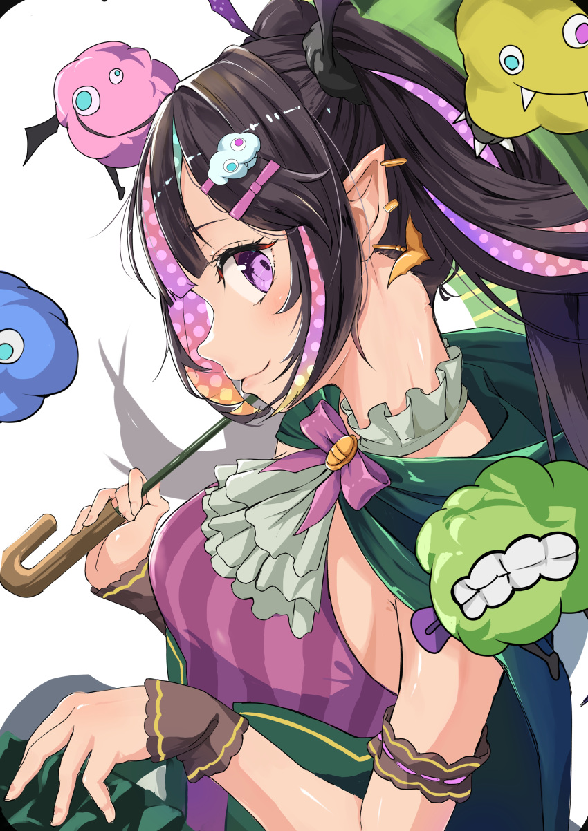 1girl, abi_(253seki), absurdres, blush, breasts, from_side, hair_ornament, hairclip