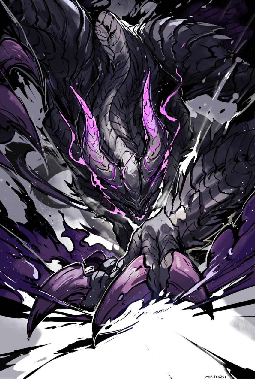 claws, gore_magala, highres, horns, monster, monster_hunter_(series), monster_hunter_wilds, no_humans