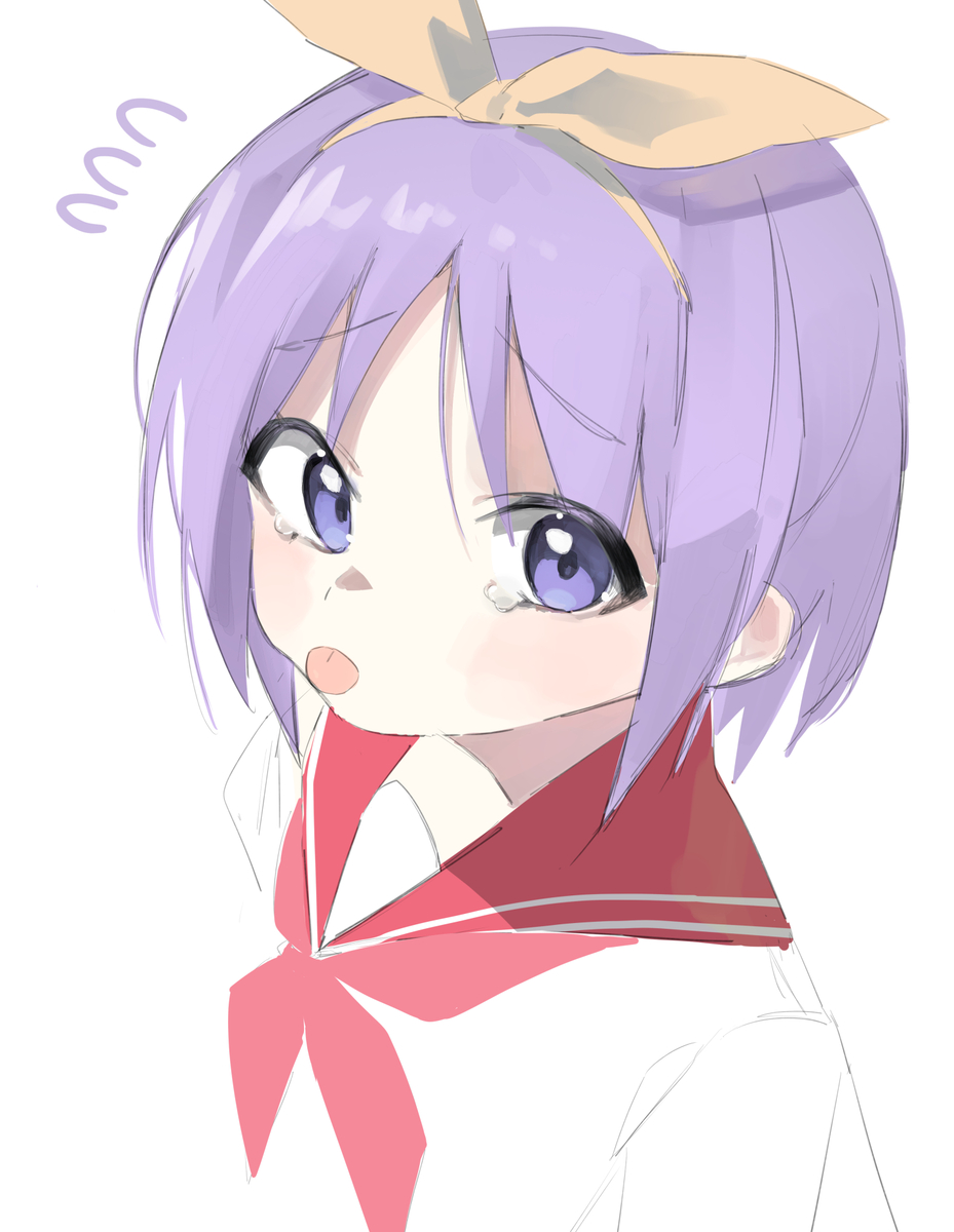 1girl, blue_eyes, bow, commentary, crying, crying_with_eyes_open, hairband, highres