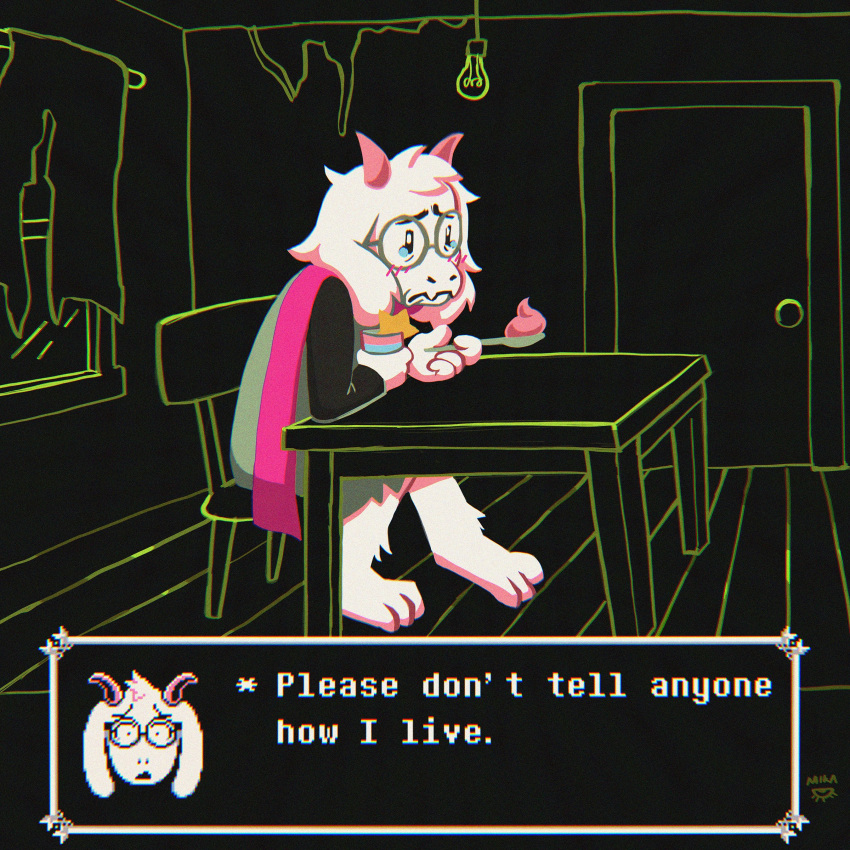 1boy, absurdres, animal_ears, barefoot, black_background, chair, commentary, crying