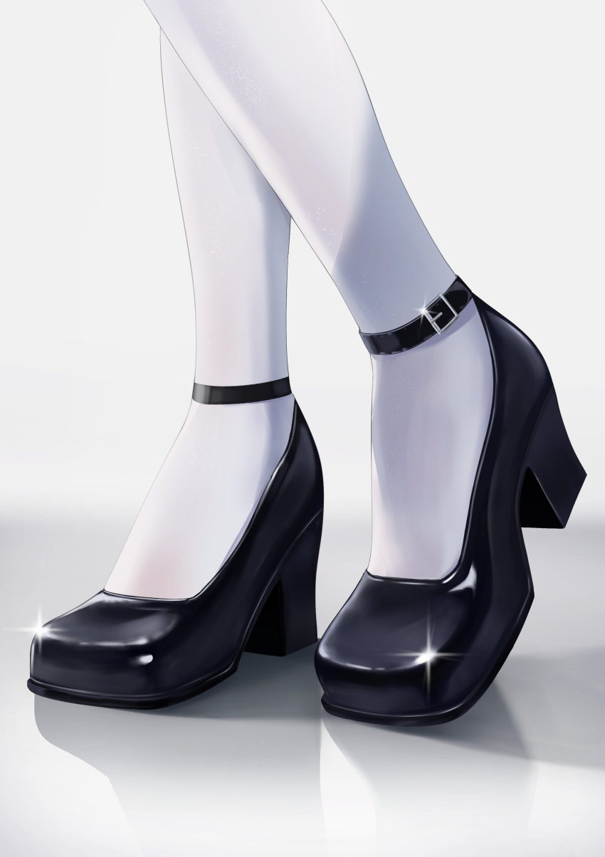 1girl, absurdres, black_shoes, footwear_focus, high_heels, highres, indie_virtual_youtuber, luke_s_(artist)