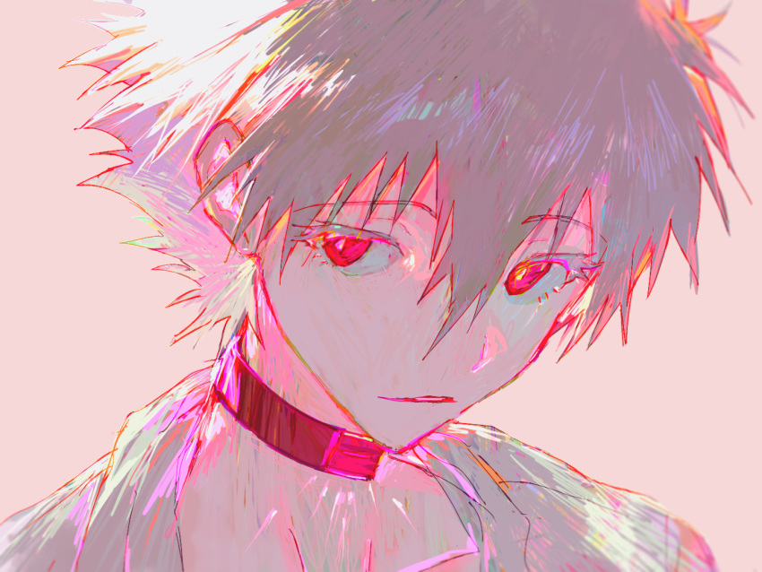 1boy, collarbone, collared_shirt, colored_eyelashes, fishcoooo, grey_hair, hair_between_eyes, male_focus