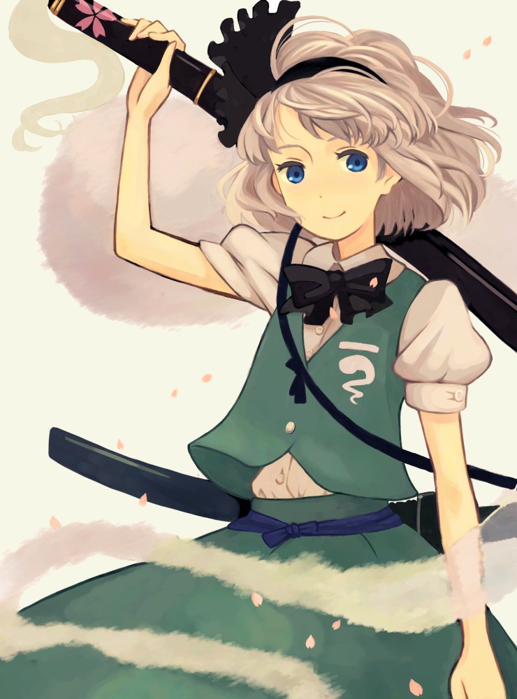 blue_eyes, bowtie, collar, ghost, hair_ornament, hair_ribbon, hairband, jean_(artist)