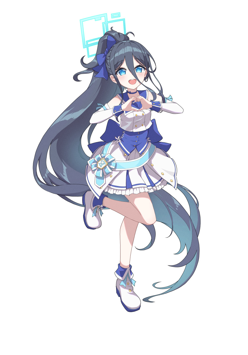 absurdly_long_hair, absurdres, alternate_costume, alternate_hairstyle, aris_(blue_archive), bare_shoulders, black_hair, blue_archive