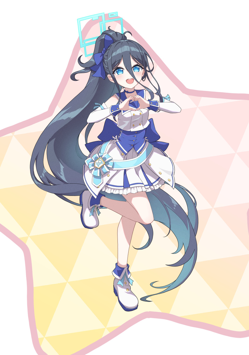 absurdly_long_hair, absurdres, alternate_costume, alternate_hairstyle, aris_(blue_archive), bare_shoulders, black_hair, blue_archive