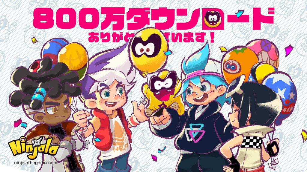 1girl, 4boys, alien, aqua_hair, backwards_hat, balloon, baseball_cap, belt